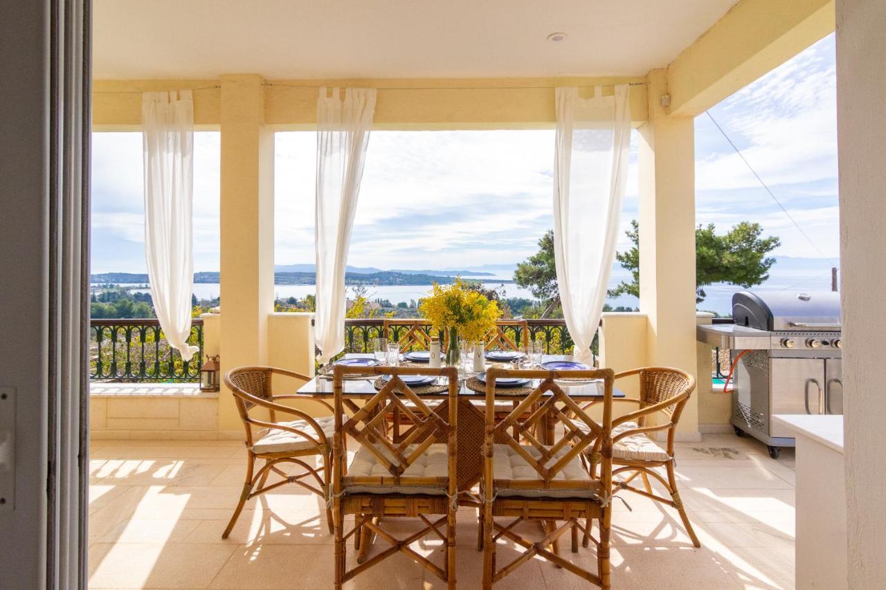 포르토헬리 House With Amazing Ocean View And Patio - Pool 빌라 외부 사진